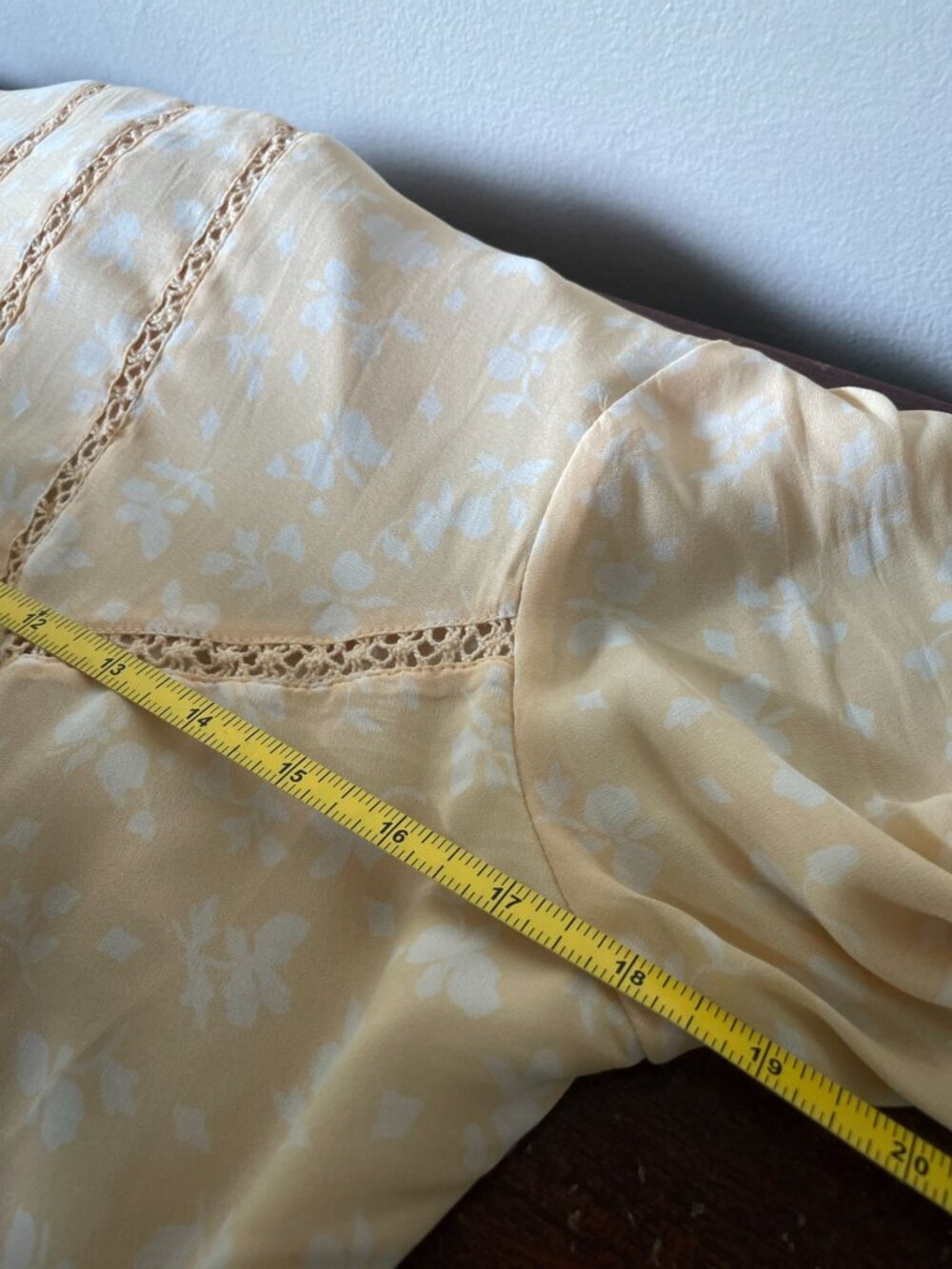 Anthropologie Something Navy Yellow Floral Maxi Dress Lightweight Front Slits Bo - Picture 14 of 16